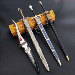 Mini porte-clés épée <span class=keywords><strong>Targaryen</strong></span> GTR04, modèle d'arme en métal du jeu de trônes, porte-clés armes de glace et de feu - Product Image 1