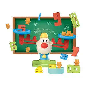 Montessori set batang penghitung keseimbangan, mainan Belajar Matematika Permainan keseimbangan untuk latihan pencerahan, matematika anak