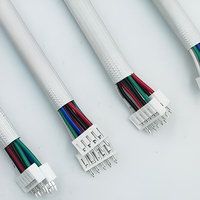 Harness Kabel Multi-Cabang Kustom dengan Tabung Fiberglass Putih Berlapis Pernis & Konektor Plastik Berwarna-warni Multi-Tipe untuk Refrigerasi