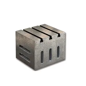 Caja cuadrada de hierro fundido de alta calidad con ranuras en T y ranuras en V