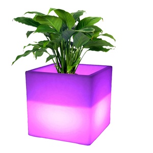 <span class=keywords><strong>Pot</strong></span> <span class=keywords><strong>de</strong></span> fleurs lumineux LED intelligent E, IP65, résistant aux intempéries, alimenté par énergie solaire, décoration extérieure, 16 couleurs RVB, batterie, montage mural pour <span class=keywords><strong>terrasse</strong></span>, jardin - Product Image 4