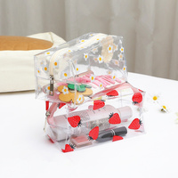 Pochette cosmétique transparente en PVC, trousse de maquillage imperméable, étui de toilette de voyage personnalisé avec fermeture éclair, cadeau