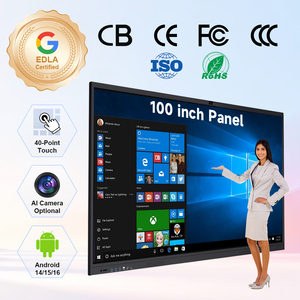 Pizarra Inteligente con Pantalla Táctil UHD de 55 65 75 85 86 100 1, Pantalla 4K Interactiva Inteligente para Sala de Reuniones y Conferencias - Product Image 1