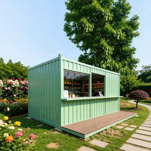 Negozio Container Prefabbricato Pronto all'Apertura, con Pannelli Sandwich Isolati, Struttura in Acciaio, Finestra di Servizio e Bar - Product Image 3