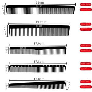 Xách tay chống tĩnh dày đặc Răng Nhựa rat Tail Barber phong cách tóc <span class=keywords><strong>Comb</strong></span> <span class=keywords><strong>Set</strong></span> phong cách chuyên nghiệp cắt tóc lược cho Salon nhà - Product Image 3