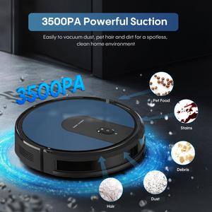 Aspiradora Robótica Inteligente Bagotte con Control por Aplicación, Aspiradora Húmeda y Seca 5300, Succión Láser, Autolimpieza, Eliminación de Suciedad, para Uso Doméstico y en Garajes - Product Image 2