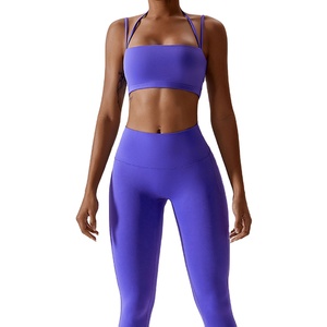 Mejor estilo Venta caliente Correr Entrenamiento Gimnasio Fitness Yoga Set Último diseño Mujeres Yoga Set Low Yoga Set para mujeres 2026 - Product Image 1