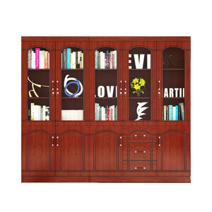 ตู้หนังสือสำนักงาน Aoga Furniture ความหนาของแผ่นกั้น 1.5 ซม. สไตล์คลาสสิก ตู้เก็บของขนาดใหญ่พร้อมบานกระจก - Product Image 2