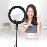 Anneau Lumineux LED de Remplissage 18 Pouces pour Selfie avec Trépied de 210 cm