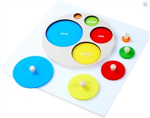 Jouet Montessori en bois enfants forme correspondant jouet forme éducative précoce jouet cognitif Figure cinq trous main saisir conseil - Product Image 2