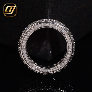Anillo de Diamantes de Oro Blanco para Mujer, Corte Brillante Redondo, Cultivado en Laboratorio, Certificado IGI, Anillo de Boda Clásico con Banda Completa Pavé - Product Image 3
