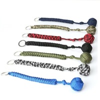 Cordon de survie tactique de camping 550 Paracord Monkey Fist avec boule en acier