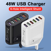 Chargeur mural multi-ports USB 48W PD Prise EU US UK Adaptateur secteur 3A Chargement rapide Chargeurs muraux Cargadore De Celular