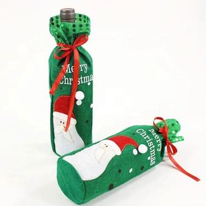 Bolsa Porta Botellas de Vino Roja, Resistente, Ecológica, con Diseño Navideño, Impresión Tipográfica, para Decoraciones Promocionales - Product Image 1