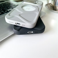 Coque magnétique en silicone avec protection d'objectif et support pour iPhone 17 Air, 17, 16, 15, 14, 13, 12 Pro Max Plus