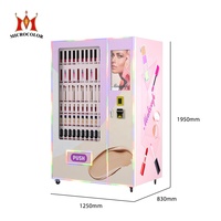 Máquina Expendedora de Productos de Belleza para Exteriores con Adhesivos Personalizados, Pagos en Efectivo, VISA y Apple Pay, Pantalla Táctil, SDK, Acero Galvanizado, 22 Pulgadas