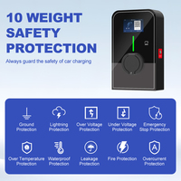 Câble de recharge pour voiture électrique portable, robuste, avec contrôle RFID par application intelligente, longueur 5 m, chargeur EV 22 kW, chargeur EV Type 2