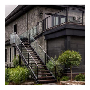 Scala Antincendio Pieghevole in Acciaio dal Design Moderno Personalizzabile, Scale di Sicurezza Rivestite in Acciaio per Uso Interno in Sale e Appartamenti - Product Image 2