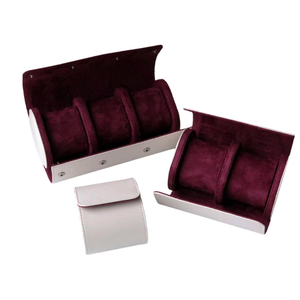 Quality Handmade Protective PU Leather Roll Box for <b>Watches</b> & Jewelry 3 Roll Design Travel Gift <b>Case</b> Packaging Snap Closure - Product Image 5