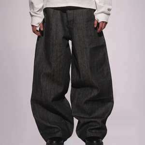 <strong>Jeans</strong> Wholesale Selvedge Denim <strong>Jeans</strong> Baggy Stacked Streetwear Designer Men Vintage Heavyweight RAW BLACK JAPANESE DENIM <strong>JEANS</strong> - Product Image 1
