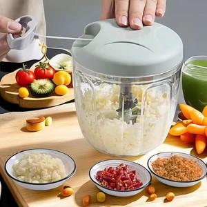Home <b>Kitchen</b> Manual Ginger Grinder Garlic <b>Mud</b> Splasher Multifunctional Vegetable Cutter Handheld Meat Grinder Modern Minimalist - Product Image 1