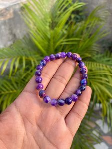 Purple Round Stone Beads for <b>Bracelet</b> Making 8mm Size Certified Sugilite <b>Bracelet</b> Sugilite Beads Stone (8.mm) 87carat bulk price - Product Image 6
