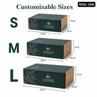 Boîte d'expédition en carton ondulé vert foncé de luxe avec logo personnalisé, écologique et recyclable, pour Coffeepack