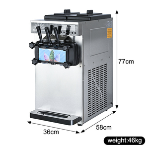 Commercial Vertical <b>Ice</b> Cream <b>Machine</b> Small For Soft Serve Yogurt Gelato Frozen Dessert Countertop Stainless Steel - Product Image 5