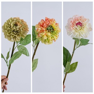 ดอกดาเลียประดิษฐ์ CallaFloral ก้านเดี่ยว สีชมพูและสีเขียว ผ้าทอแบบแพน สำหรับตกแต่งภายใน - Product Image 3