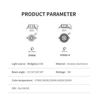 Plafonnier LED Rond Encastré Ultra-Mince Sans Cadre Dimmable pour Maison, Hôtel et Usage Commercial 5W 7W 10W 15W 20W