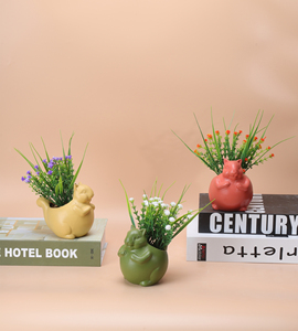 <span class=keywords><strong>Vasi</strong></span> di fiori in ceramica in stile moderno fioriere nuova forma di animale (giraffa unicorno) vaso smaltato per interni/esterni decorazione da giardino succulenta - Product Image 3
