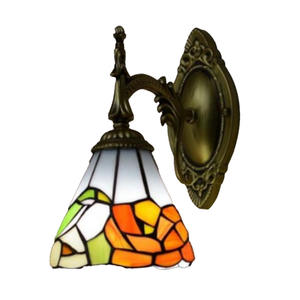 American Country Style Wall <b>Lamp</b> Creative Retro Design for Bedroom <b>Bedside</b> and Bathroom Unique Rose-Accented Hallway Lighting - Product Image 3