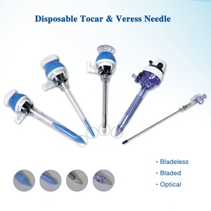 Trocar per trequarti sterili endoscopici e Trocar Cannula strumenti medici a lama ottica senza lame - Product Image 4