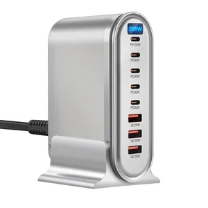 Nuevo <span class=keywords><strong>Cargador</strong></span> Multi-Puerto de 268W, <span class=keywords><strong>Cargador</strong></span> con 8 Puertos USB Tipo-C, Pantalla LED, Carga Rápida, <span class=keywords><strong>para</strong></span> Hogar, Oficina y Viajes, <span class=keywords><strong>para</strong></span> Teléfono - Product Image 4