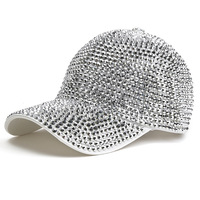 Nueva Gorra de Béisbol de Lujo Estilo Hip-hop Brillante con Diamantes de Imitación y Pedrería, Ajustable de 6 Paneles, Venta al por Mayor, Logotipo Personalizado