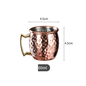 Мини-кружки для Moscow Mule, 60 мл, маленькие медные стаканчики для коктейлей и подарков, <span class=keywords><strong>2</strong></span> унции - Product Image 2