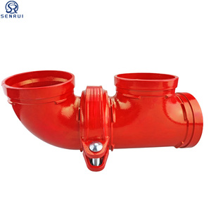 RAL3000 도장된 연성 주철 홈이 있는 리듀싱 커플링 파이프 피팅 엘보 티 화재 보호 소방 시스템용 - Product Image 6