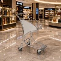 Carrito de Equipaje de Tres Ruedas Pingfang con Logotipo Personalizado, Carro de Acero Inoxidable para Aeropuerto, Precio Competitivo