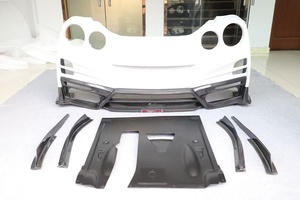 Kit carrosserie pour <span class=keywords><strong>nissan</strong></span> <span class=keywords><strong>GTR</strong></span> R35 Top Secrset pare-chocs avant capot garde-boue demi-fibre de carbone jupe latérale accessoires de voiture - Product Image 2