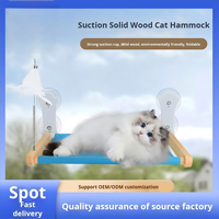 Hamac réversible en bois massif pour chats et chiens bain de soleil seuil de fenêtre nid de chevet vente directe d'usine
