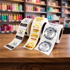 FX Price Custom <b>Vinyl</b> Waterproof <b>Adhesive</b> Labels for Cosmetic & Wine Bottles Label <b>Roll</b> Sticker Sheet - Product Image 2
