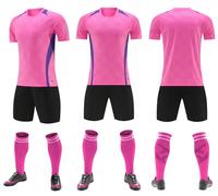 Ensembles d'uniformes de football en polyester maillé en gros, maillots de football personnalisés pour jeunes, kit de maillot de football entièrement sublimé