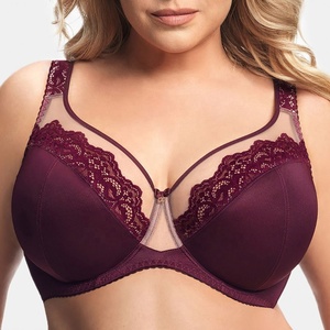 Ruizi sólido negro sin costuras sujetador de talla grande <span class=keywords><strong>mujer</strong></span> gorda Con pechos grandes Copa fina de gran tamaño Push-Up <span class=keywords><strong>ropa</strong></span> <span class=keywords><strong>interior</strong></span> sin alambre - Product Image 1