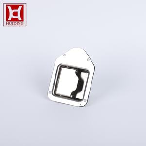 Loquet à languette pointue en acier inoxydable avec <span class=keywords><strong>4</strong></span> trous de rivetage, poignée de tirage encastrée non verrouillable pour remorque, boîte à outils, porte d'armoire - Product Image 2