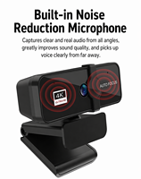 Webcam Autofokus 4K Baru Kamera Full HD untuk Laptop PC Windows IOS PS5 dengan Mikrofon Panggilan Video Gamer Siaran Langsung