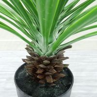 Ananas artificiel réaliste en plastique avec pot, tronc naturel, décoration moderne pour bureau et intérieur, respectueux de l'environnement
