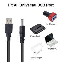 Kabel Daya PVC USB 2.0 Male ke DC3.5x1.35mm Male untuk Pengisian Daya Komputer, Kamera, LED, Router WiFi