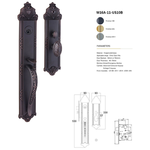 Serrure de porte en bois massif à absorption magnétique silencieuse pour chambre à coucher, modèle européen, avec kit de verrouillage séparé simple pour porte en bois. - Product Image 1