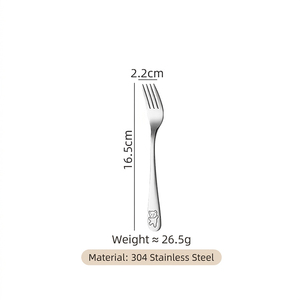 Ensemble de couverts DSF76 en acier inoxydable avec motif ours, durable pour la maison, couteau, fourchette et cuillère, 17,8 cm, 16,5 cm, 16,3 cm, 13,9 cm - Product Image 3