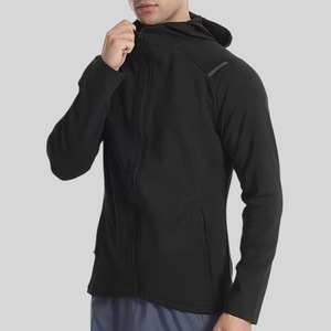 Giacca Antivento da <span class=keywords><strong>Uomo</strong></span> per Allenamento ad Asciugatura Rapida in Spandex e Poliestere Giacca da Palestra per Corsa e Allenamento all'Aperto con Zip - Product Image 1
